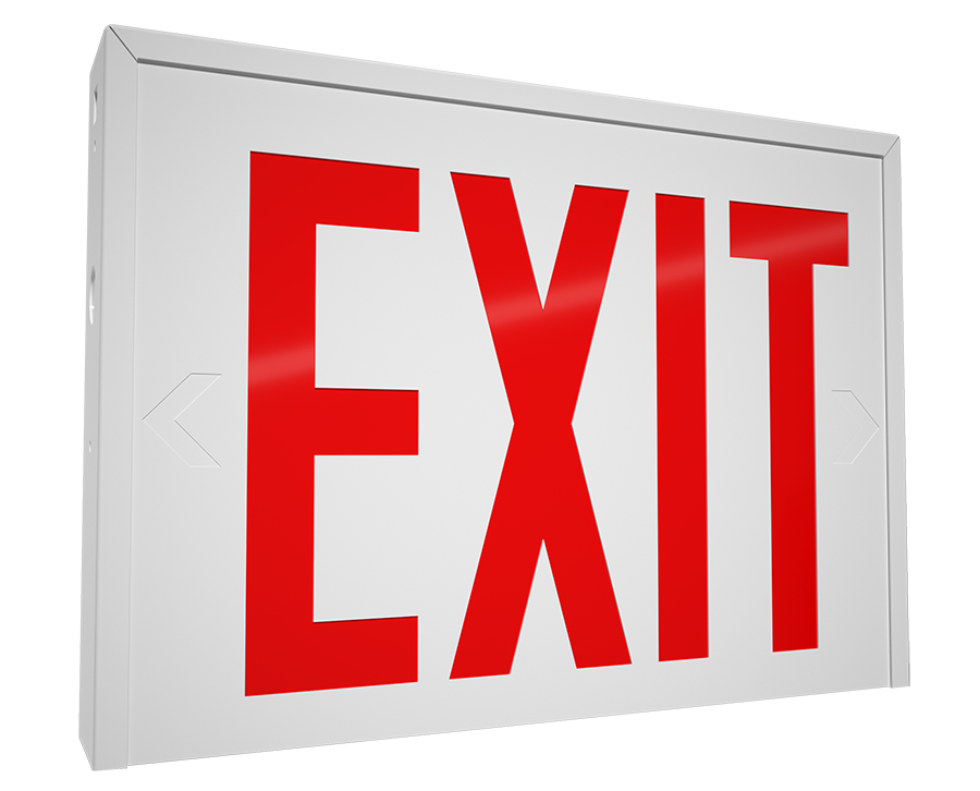 RAB Lighting NYC Approved LED Exit Sign Universal Faces, Battery Backup, 120/277, EXIT-NY-E