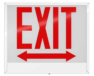RAB Lighting Chicago Approved LED Exit Sign, Battery Backup, 120/277, EXIT-LRACH-E