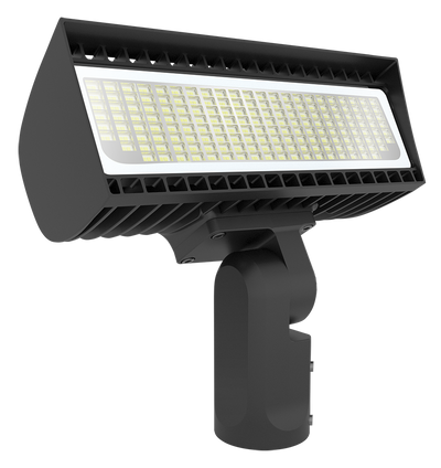 RAB Lighting FXLED LED Flood Light, Slipfitter Mount, 7-Pin Receptacle, CCT Selectable, 5,797 thru 11,887 Lumens, 120-277V, Bronze, FXLEDXSSF/7PR