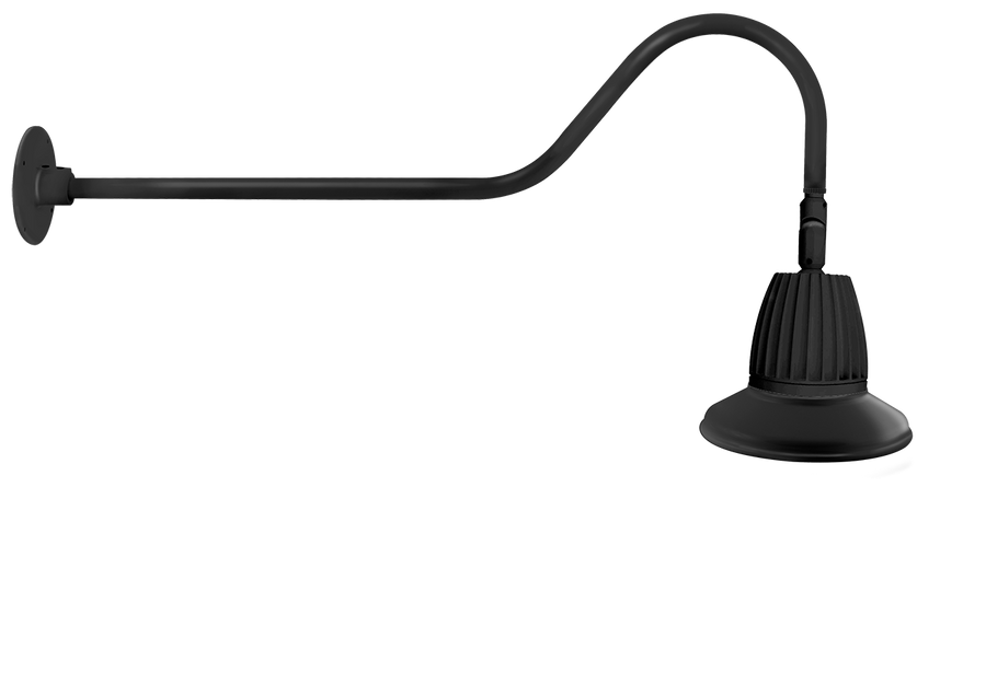 RAB Lighting 13W LED Gooseneck Barn Light, 3000K, GN2LED13YST11B