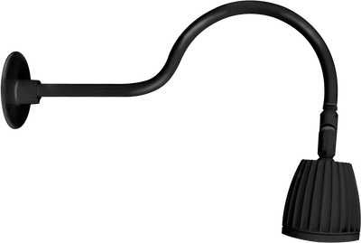 RAB Lighting 13W LED Gooseneck Barn Light, 4000K, Black, GN1LED13NB