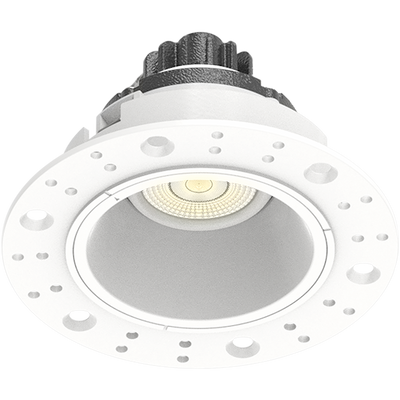 RAB Lighting 2" Gimbal Recessed LED Downlight, 6W, CCT Selectable, 400 Lumens, 38° Beam Angle, Trimless 120V, White, GR2TL