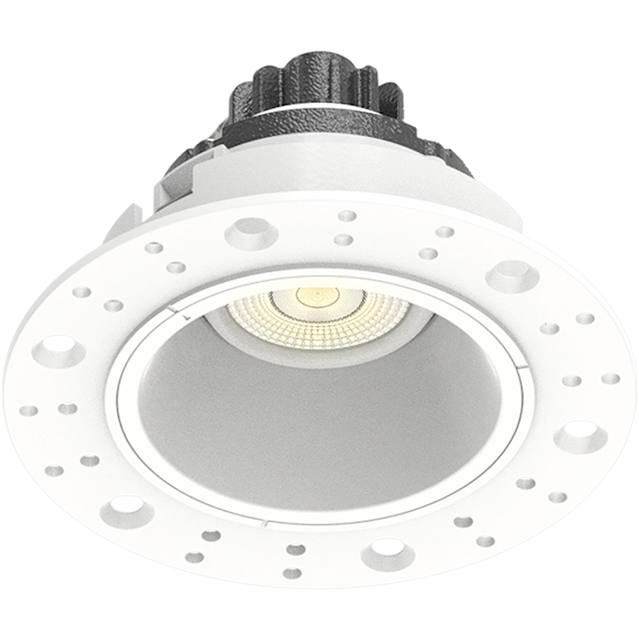 RAB Lighting 2" Gimbal Recessed LED Downlight, 6W, CCT Selectable, 400 Lumens, 38° Beam Angle, Trimless 120V, White, GR2TL