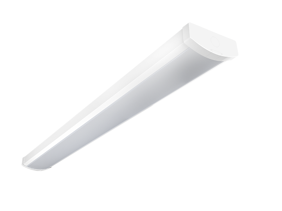 RAB Lighting GUS17 48" LED Surface Wrap, CCT Selectable, 3,662 thru 5,873 Lumens, 120-277V, Microwave Occupancy Sensor, Battery Backup, GUS17-4/MVS/E
