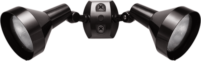 RAB Lighting Dual Head PAR Flood Kit, Bell Hood, 120V, Black, H2B