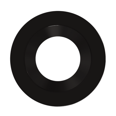 RAB Lighting 4" Black / Smooth Reflector Trim for HA4 LED Downlights, HAT4RB