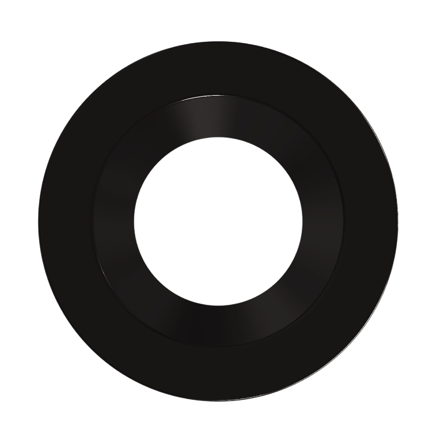RAB Lighting 4" Black / Smooth Reflector Trim for HA4 LED Downlights, HAT4RB