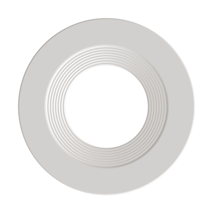 RAB Lighting 4" White / Baffle Reflector Trim for HA4 LED Downlights, HAT4RBW