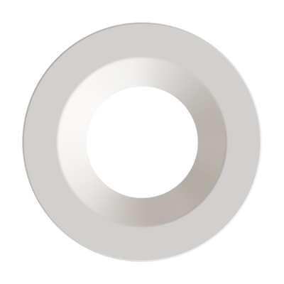 RAB Lighting 4" White / Smooth Reflector Trim for HA4 LED Downlights, HAT4RW