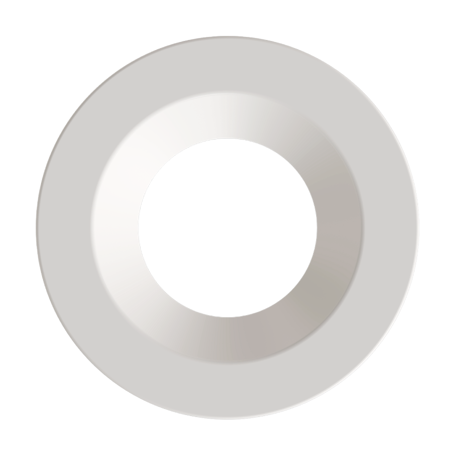 RAB Lighting 4" White / Smooth Reflector Trim for HA4 LED Downlights, HAT4RW