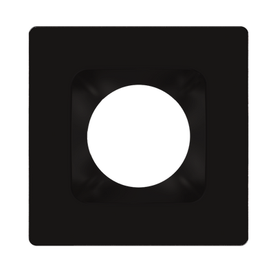 RAB Lighting 4" Square Black / Smooth Reflector Trim for HA4 LED Downlights, HAT4SB