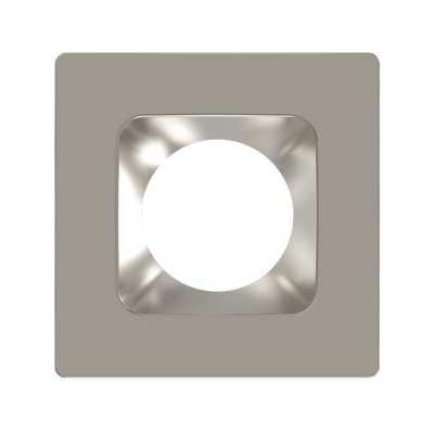 RAB Lighting 4" Square Brushed Nickel / Smooth Reflector Trim for HA4 LED Downlights, HAT4SBN