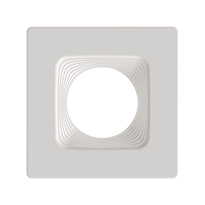 RAB Lighting 4" Square White / Baffle Reflector Trim for HA4 LED Downlights, HAT4SBW