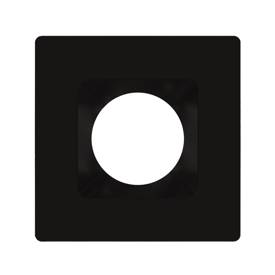 RAB Lighting 6" Square Black / Smooth Reflector Trim for HA6 LED Downlights, HAT6SB