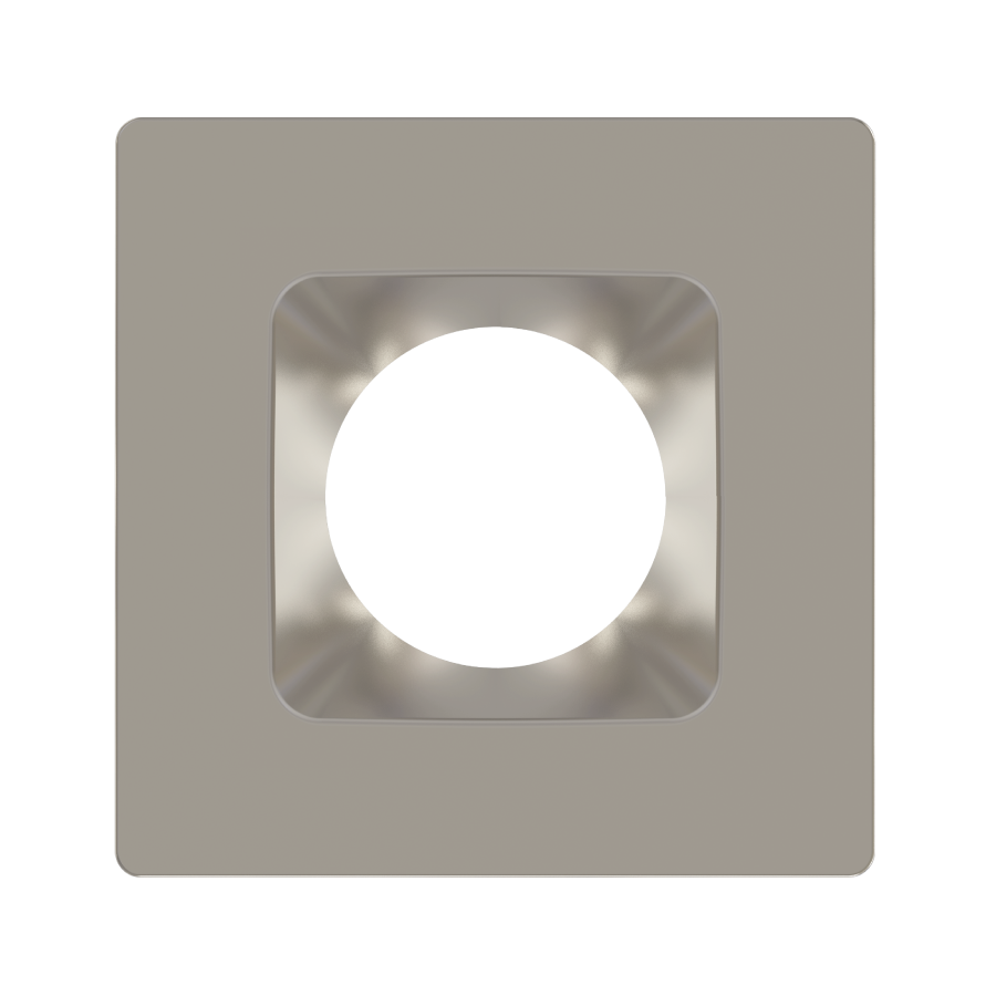 RAB Lighting 6" Square Brushed Nickel / Smooth Reflector Trim for HA6 LED Downlights, HAT6SBN