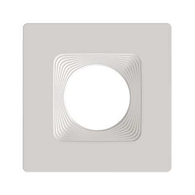 RAB Lighting 6" Square White / Baffle Reflector Trim for HA6 LED Downlights, HAT6SBW