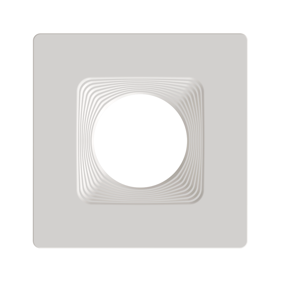 RAB Lighting 6" Square White / Baffle Reflector Trim for HA6 LED Downlights, HAT6SBW