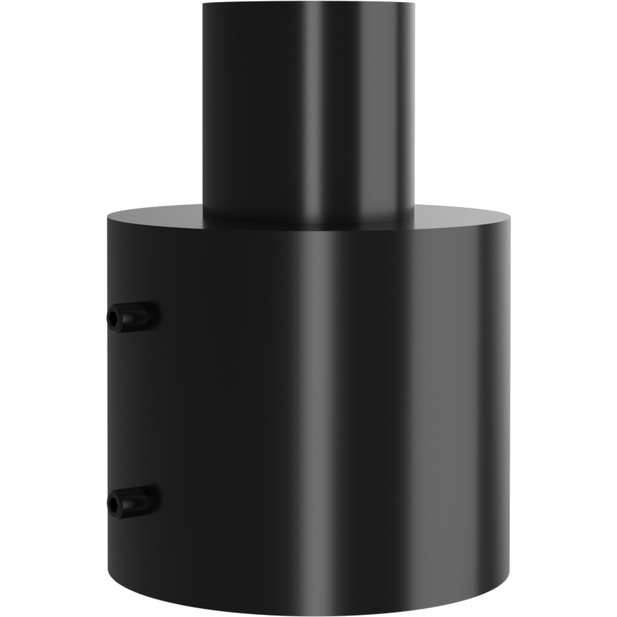 RAB Lighting HTG Pole Adaptor, 2 3/8" to 4", Black, HTG-PAT4B