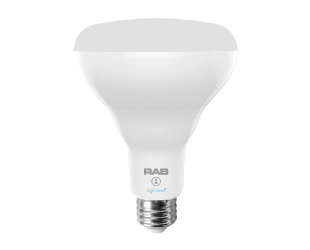 RAB Lighting Lightcloud Blue BR30 Smart LED Lamp, 10W, 2700K-6500K Tunable White, 120V, E26, SmartShift, Natural Spectrum, LCBBR30-10-E26-9TW-SS-NS