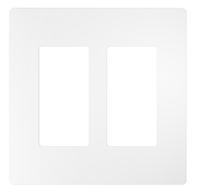 RAB Lighting LightCloud LC Double Gang Faceplate, White, LCPLATE/2W