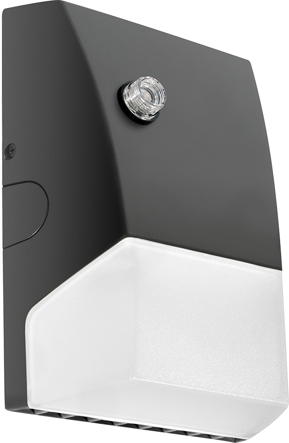 RAB Lighting 35 Watt BRISK LED Wall Pack, 120-277V Button Photocell, 4,915 Lumens, 5000K, 120-277V, Bronze, BRISKM48L/PCU