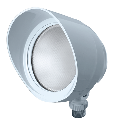 RAB Lighting BULLET LED Flood Light, 12W, 4000K, 120V, White, BULLET12NW