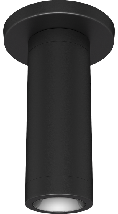 RAB Lighting CDLED Surface Mount Cylinder, 10W, 3000K, CRI90, Matte Black, CDLED2S-10W-20D930-K