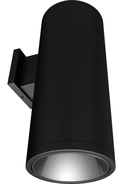 RAB Lighting 40W LED Wall Cylinder, 4000K, 90 CRI, Wet Location, Matte Black, CDLED6W-40W-50D940-K