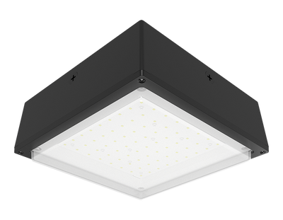 RAB Lighting 10 Watt LED Canopy Light, Frosted Drop Lens, 4000K, 1,786 Lumens, 120-277V, Bronze, VANLED10NFR