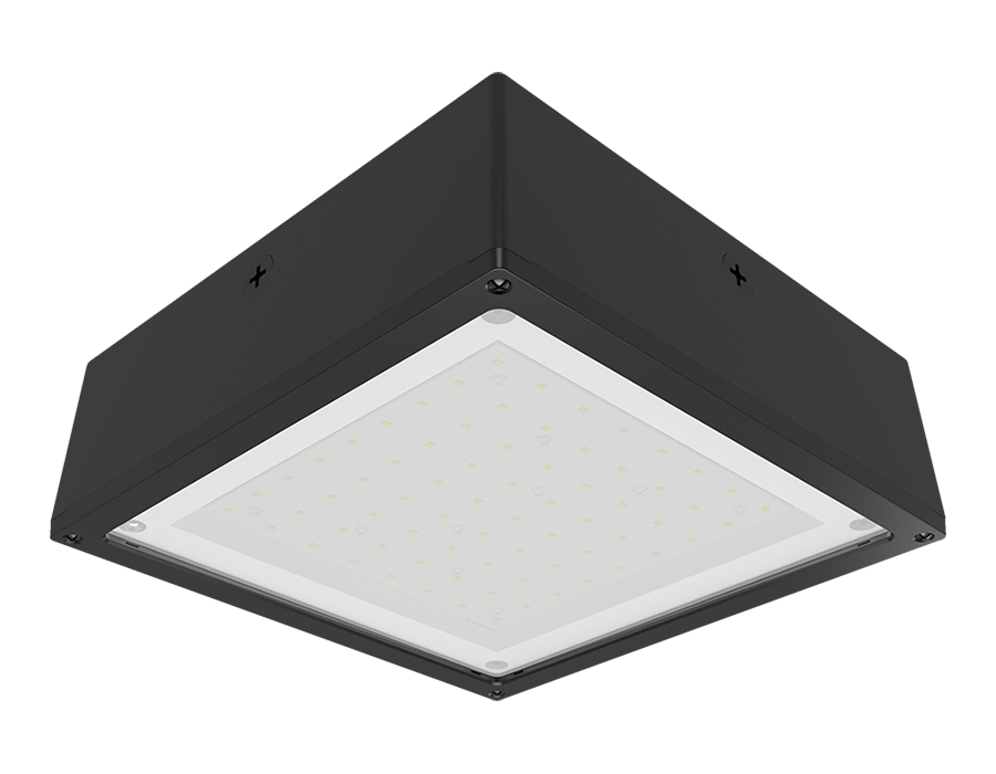 RAB Lighting 20 Watt LED Canopy Light, Frosted Flat Lens, 4000K, 2,989 Lumens, 120-277V, Bronze, VANLED20NFFR