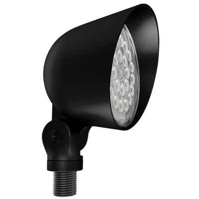 RAB Lighting Landscape Field Adjustable, 8/5/4/2/1W, CCT Selectable, 120V, Knuckle, Black, LF17B