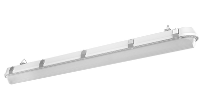 RAB Lighting 4' SHARK FA LED Linear Vapor Tight, PIR Sensor, CCT Selectable, 4,489 thru 7,323 Lumens, 120-277V, SHARK4/PIR