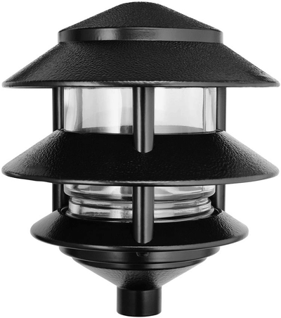 RAB Lighting 75 Watt Max Three Tier Landscape Light, Black, 120V, LL322B