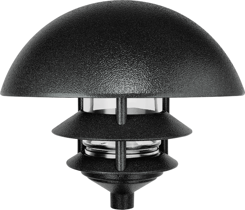 RAB Lighting 75 Watt Max Three Tier Dome Top Landscape Light, Black, 120V, LLD3B