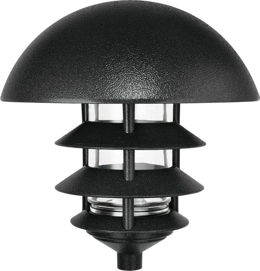 RAB Lighting 100 Watt Max Four Tier Dome Top Landscape Light, Black, 120V, LLD4B
