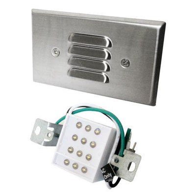 Elco Lighting Mini Moa LED Step Light, 0.8W, 3000K, CRI90, Angled Louver, White, ELST65W