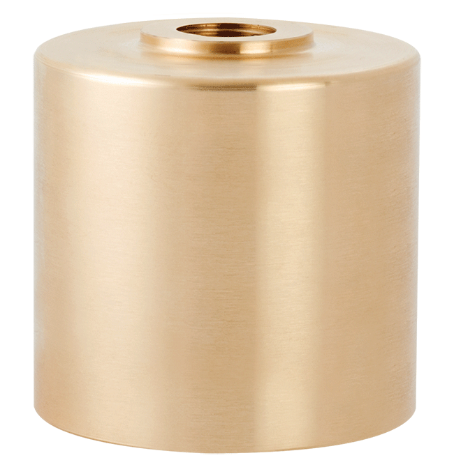 RAB Lighting Metal Mighty Cap, Fits 2" PVC, 1/2" Threaded Hole, Brass, MMCAP2BR