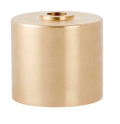 RAB Lighting Metal Mighty Cap, Fits 2.5" PVC, 1/2" Threaded Hole, Brass, MMCAP3BR