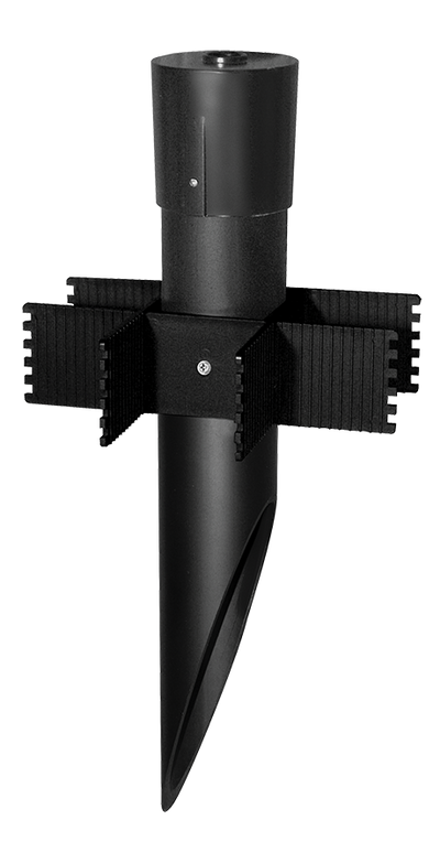 RAB Lighting 19" Mighty Post with Metal Cap, Black, MPM19B