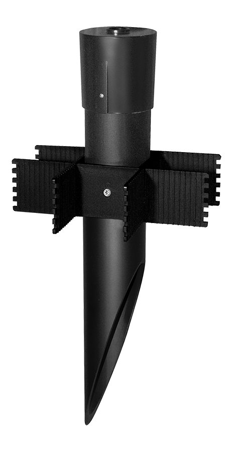RAB Lighting 19" Mighty Post with Metal Cap, Black, MPM19B