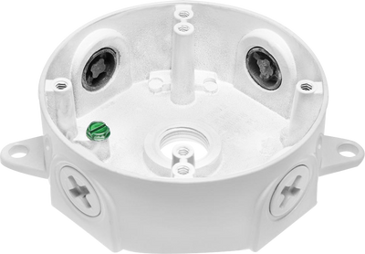 RAB Lighting Weatherproof Round Box, 1/2 In., White, VXCW