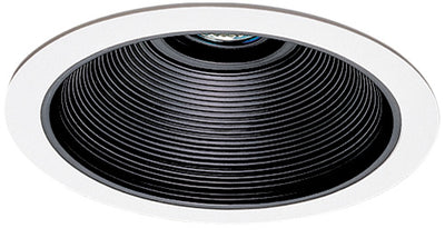 Elco Lighting 6" Adjustable Baffle Trim, 12V 75W MAX MR16, Black, EL2530B