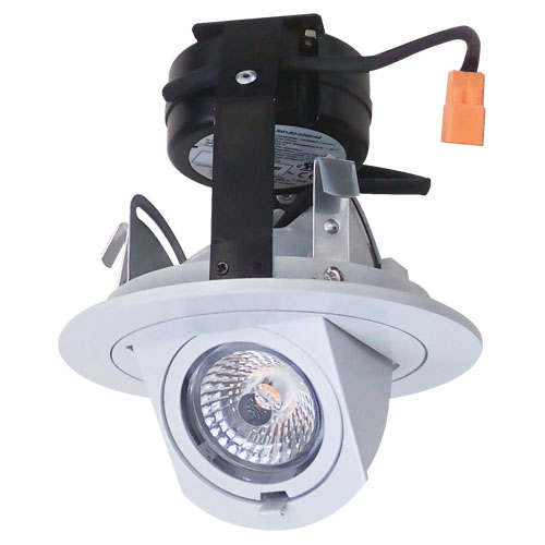 Elco Lighting 3" Round LED Adjustable Pull Down, 10.8W, 3000K, CRI93, TRIAC, White, EL39730W