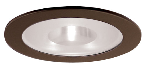 Elco Lighting 4" Shower Trim with Frosted Pinhole Glass, 32W MAX CFL or 30W MAX R20, White, EL915W