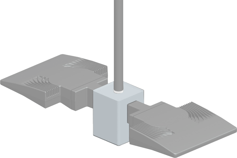 RAB Lighting 2-Light 1/2" NPS LED Pendant Adapter Ceiling Mount, White, PAD2W
