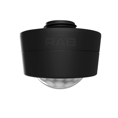 RAB Lighting PIR Motion Sensor, High Ceiling, Low Voltage, Black, PIR40B