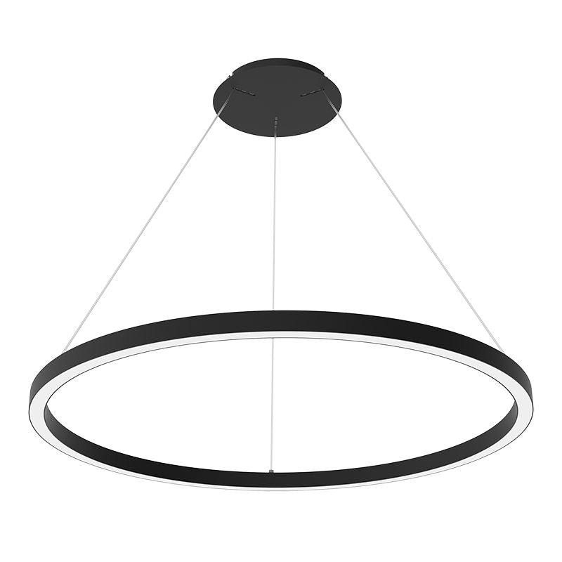 Westgate Mfg Round Chandelier, 120/160W, CCT Selectable, CRI90, 0-10V, Black, SRC-D48UD-MCTP-BK