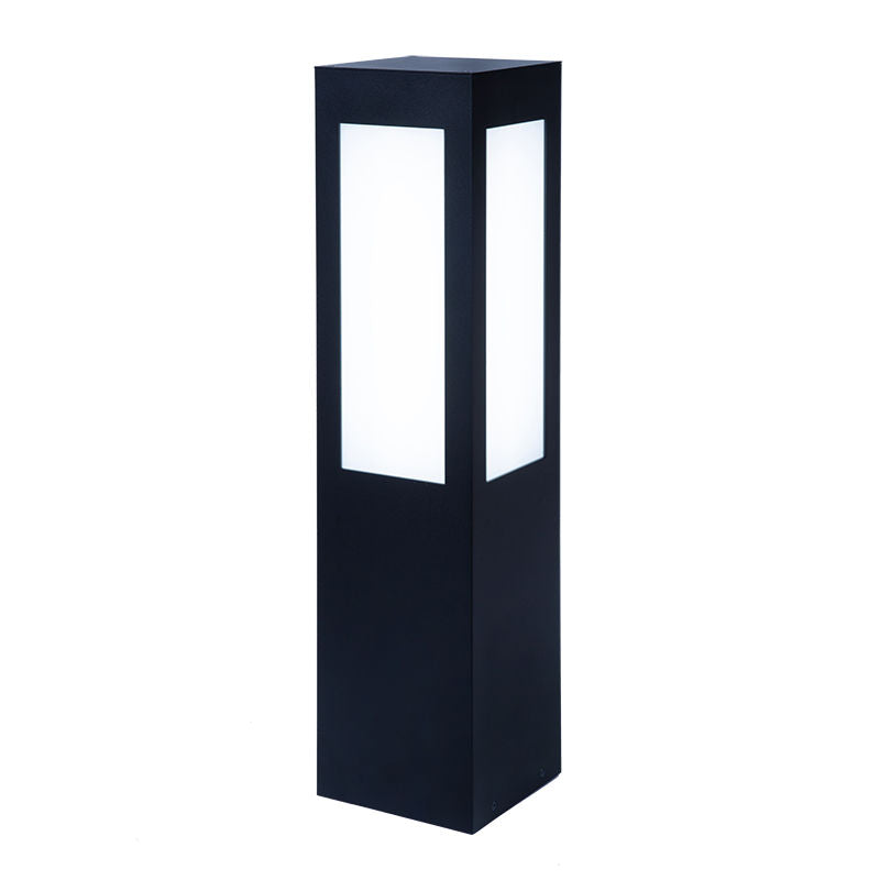 Westgate Mfg BOL-602 Square Bollard Long Lens, 26in, 10/18/25W, CCT Selectable, 100-277V, IP65, Black, BOL-602-26-S-MCTP-BK