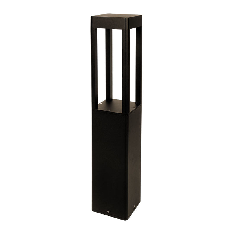 Westgate Mfg BOL-608 Square Bollard, 26in, 10/18/25W, CCT Selectable, Bronze, BOL-608-26-S-MCTP-BR