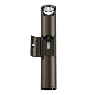 Westgate G4 Bollard Shaft with GFCI Outlet Compartment, 30 Inch, Bronze, BOL-G4-SHAFT-30-GFCI-BR